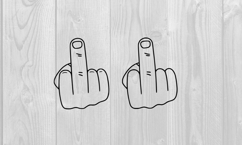 Download Middle Finger svg Eps DXF CNC Plasma Laser SVG Cricut | Etsy