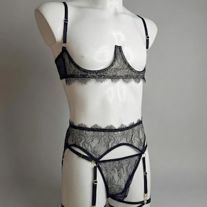shelf bra garter belt set Garter Belt With Metal Clips