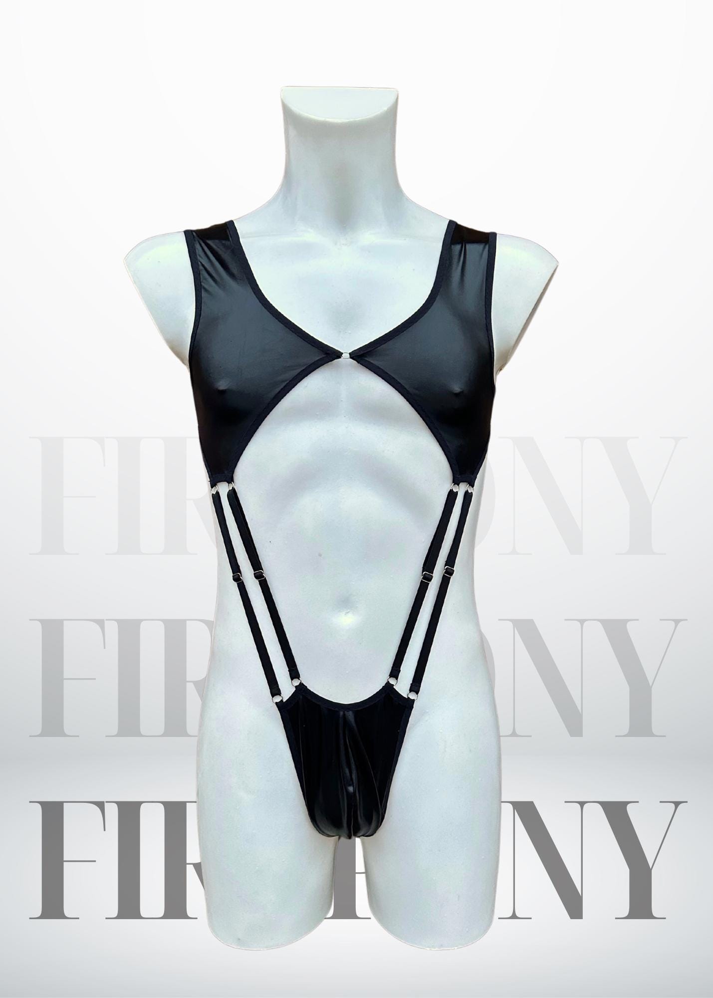 Sexy Leather Bodysuit - Etsy