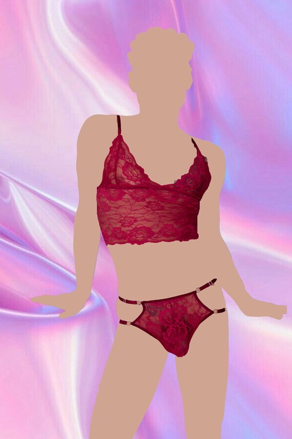 Bragas de encaje para hombres Lenceria femenina para hombres Ropa interior masculina Lenceria masculina transparente Ropa interior masculina LGBTQ Lenceria transparente Etsy Mexico