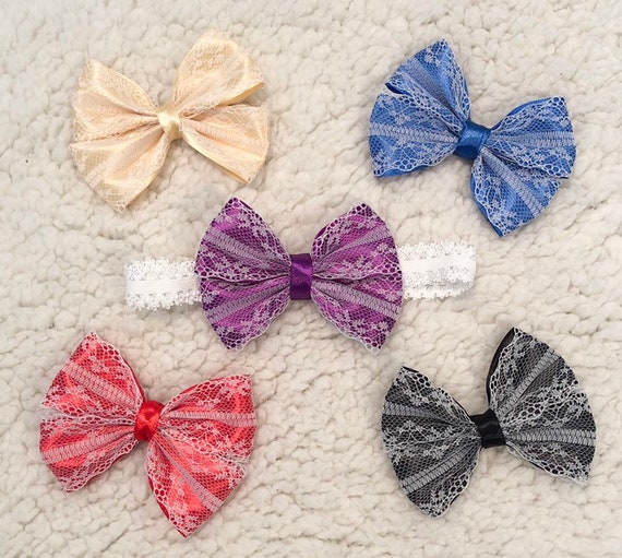 Baby to Child Hair Bow Headband or Alligator Clip