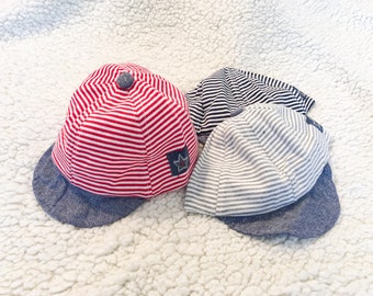 Striped Baby Hat-Baby Headgear-Baby Hair Accessories-Baby Boy-Baby Girl-Baby Clothes-Newborn-Infant-Toddler-Child-Cap-Baseball Hat-Children