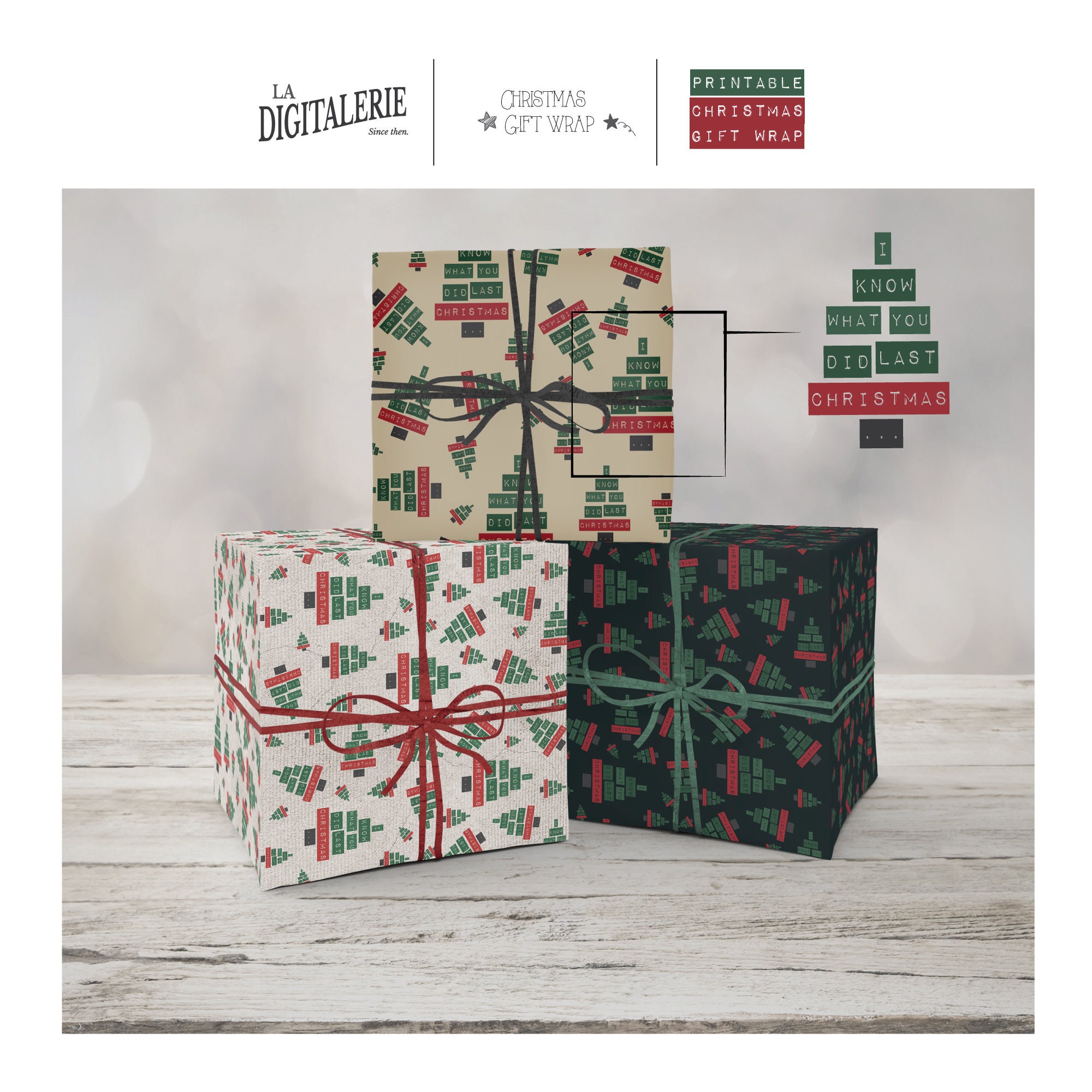 PRINTABLE FUNNY CHRISTMAS Christmas Gift Wrap/Tags/Cards | Etsy