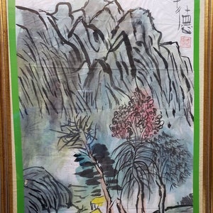 Signed Water Color on Rice paper| Original Water Color Painting signed|