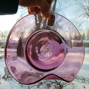 Cranberry Art Glass| Valentine Gift| Pink Art Glass Bowl| Pink Glass Candy trinket bowl