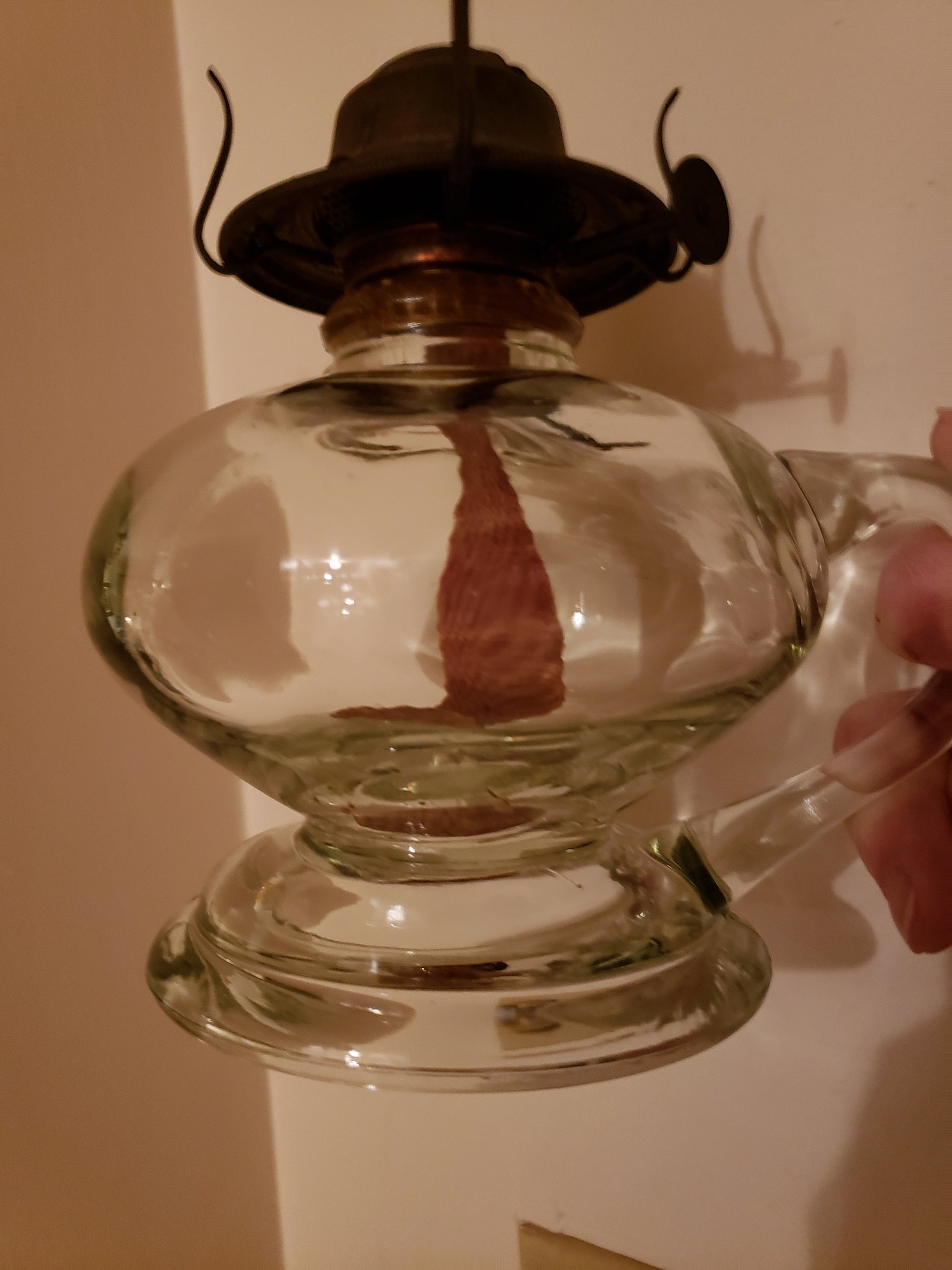 Vintage Finger Oil Lamp Eagle Hardware Etsy