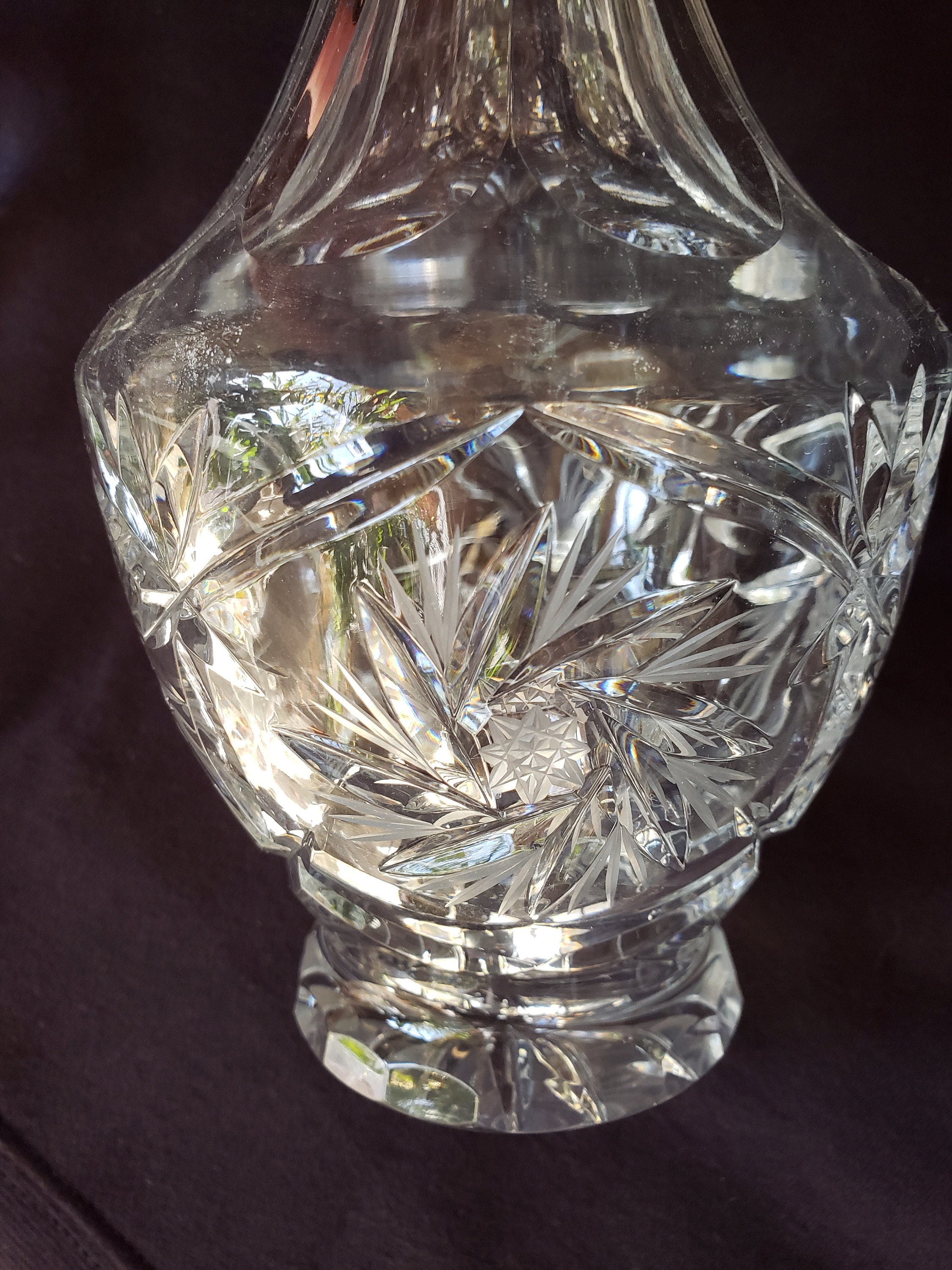 Crystal Decanter With Marking Unknown Liquor Crystal Decanter Etsy