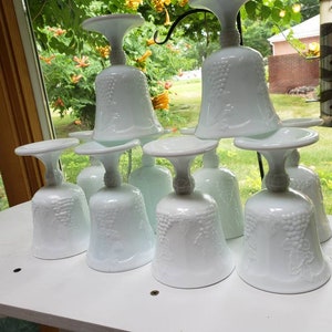 White Milk Glass Wine Goblets in Colony Harvest Pattern| Vintage White Milk Glass wine goblets| Vintage Gift