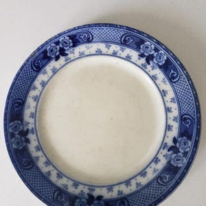 2 Ford & Sons Weir Burslem England Flow Blue Plates| Antique Flow Blue Plates Ford and Sons| English Flow Blue Plates