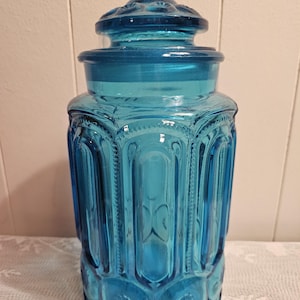 Vintage Blue Moon and Stars Canisters - Etsy