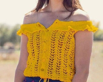 Womens strappy summer top sun top jumper knitting for beginners easy pattern pattern pdf INSTANT download pattern only pdf