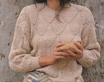Lace Strickmuster, Vintage Pullover (PDF Download)