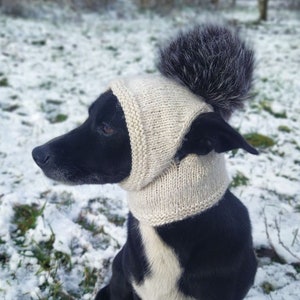 PDF Knitting Pattern – Cute Dog Hats with Fur Pompom / Small Dog Hat / Easy Knit Pet Accessory / Gift for Dog Lovers