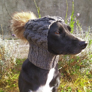 Cable Dog Hat Knitting Pattern – Small Dog DIY -Small Dog Cable Knit Beanie – Knitting Pattern PDF