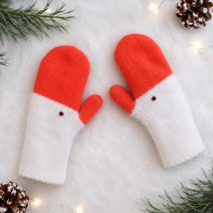 Easy Knit Mittens Pattern | Seamless Fluffy Winter Accessory (PDF Pattern)