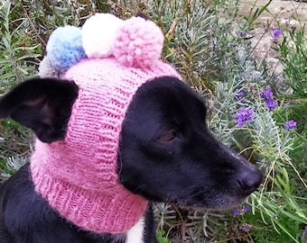 Pdf knitting pattern Dog hats,pompoms Dog Hat,Small Dog Hat,Knitted Dog Hat,Dog Clothes,Dog Fashion,Gift dog,Pet Lover Gift,knitting pattern