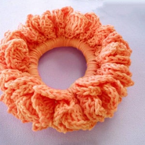 Scrunchie Pattern/Elastic ponytail holder/Pattern for beginners/hair tie/Crochet Hair Band Pattern/Hair Accessories Crochet Pattern