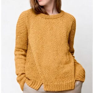 Womens sweater pattern, Easy knit sweater pattern,Beginner knitting sweater, knitting pattern,PDF ladies jumper,Instant download image 6
