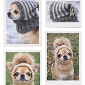 Knit Dog Hat – Tassel & Pom Styles (PDF Pattern Bundle