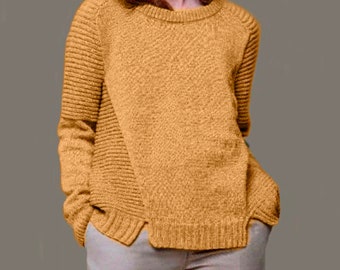 Damen Pullover Schnittmuster, Damenstrickmuster, Strickanleitung, PDF, Damenstrickmuster, Sofort-Download