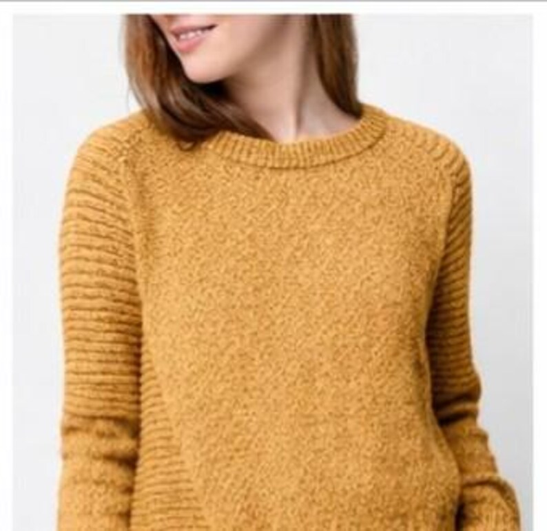 Womens sweater pattern, Easy knit sweater pattern,Beginner knitting sweater, knitting pattern,PDF ladies jumper,Instant download image 4