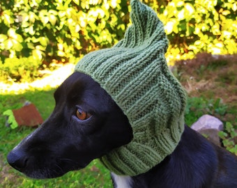 Knitted Pointed Dog Hat PDF Pattern: Easy Pet Beanie