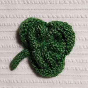 Trefoil knitting pattern, 3D knitted clover leaf, voluminous clover leaf, trefoil-shaped softness,St. Patrick&#39;s Day decorations, PDF