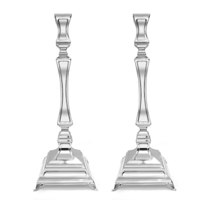 Large 925 Sterling Silver Shabbat Candlesticks - Jewish wedding gift, Modern candle holders, Judaica