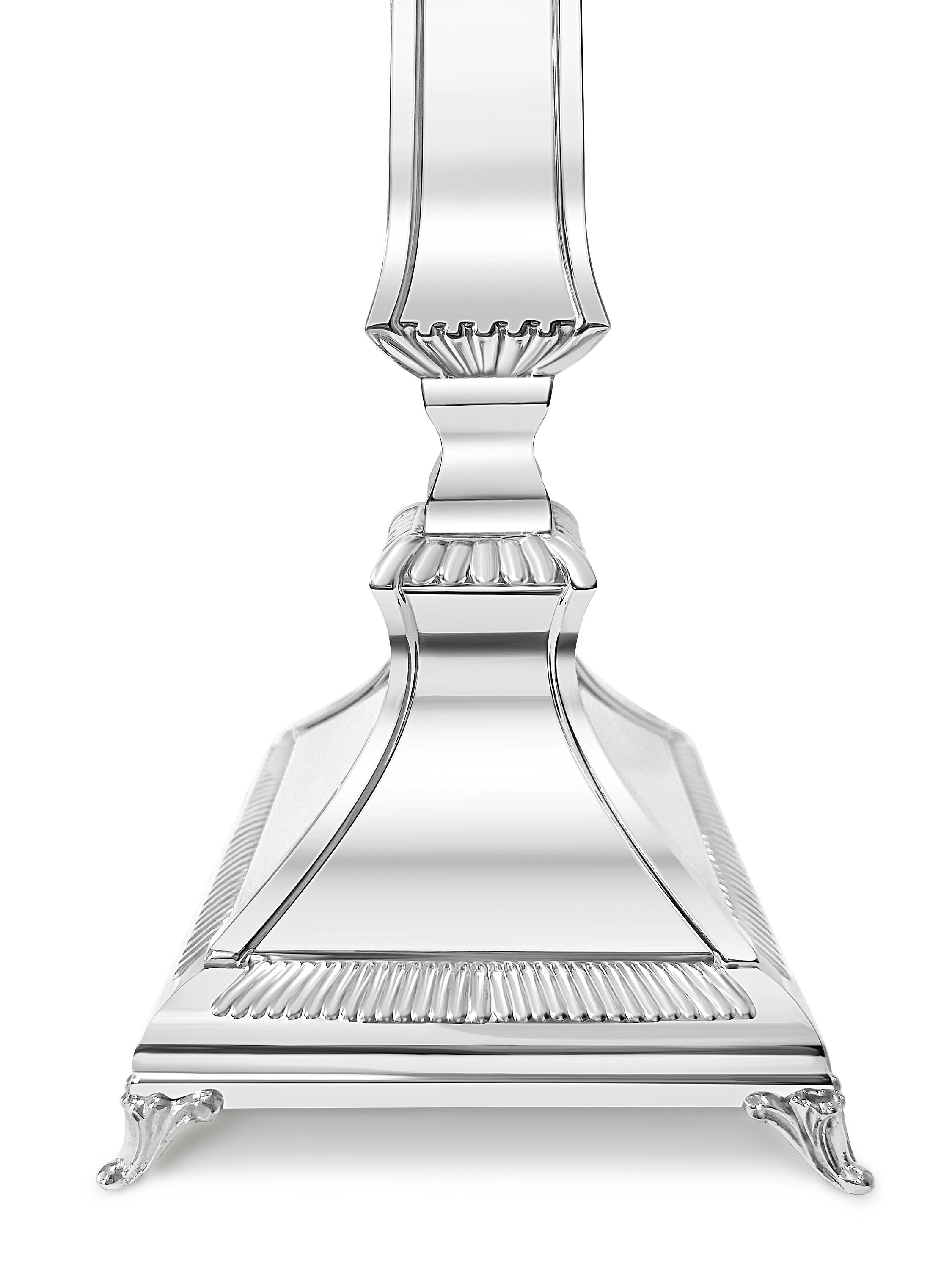 Modern Shabbat Candlesticks Made of 925 Sterling Silver Etsy