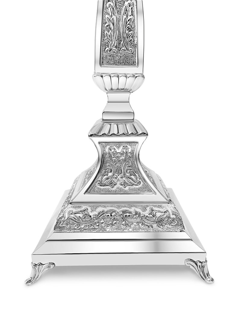 Classic 925 Sterling Silver Candlesticks Traditional Shabbat Etsy