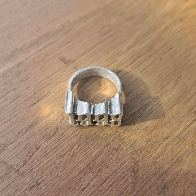 Sterling Silver 925 Birth Ring Old English Year Ring