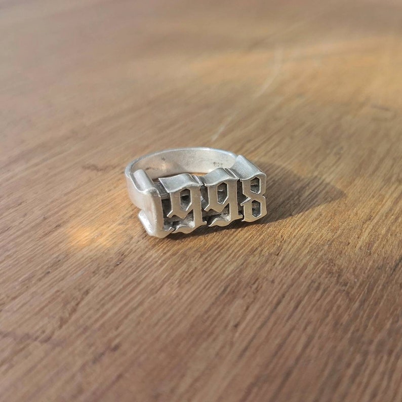 Sterling Silver 925 Birth Ring Old English Year Ring