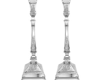 Sterling Silver 925 Candlesticks for Sabbath - Jewish wedding gift made in Israel