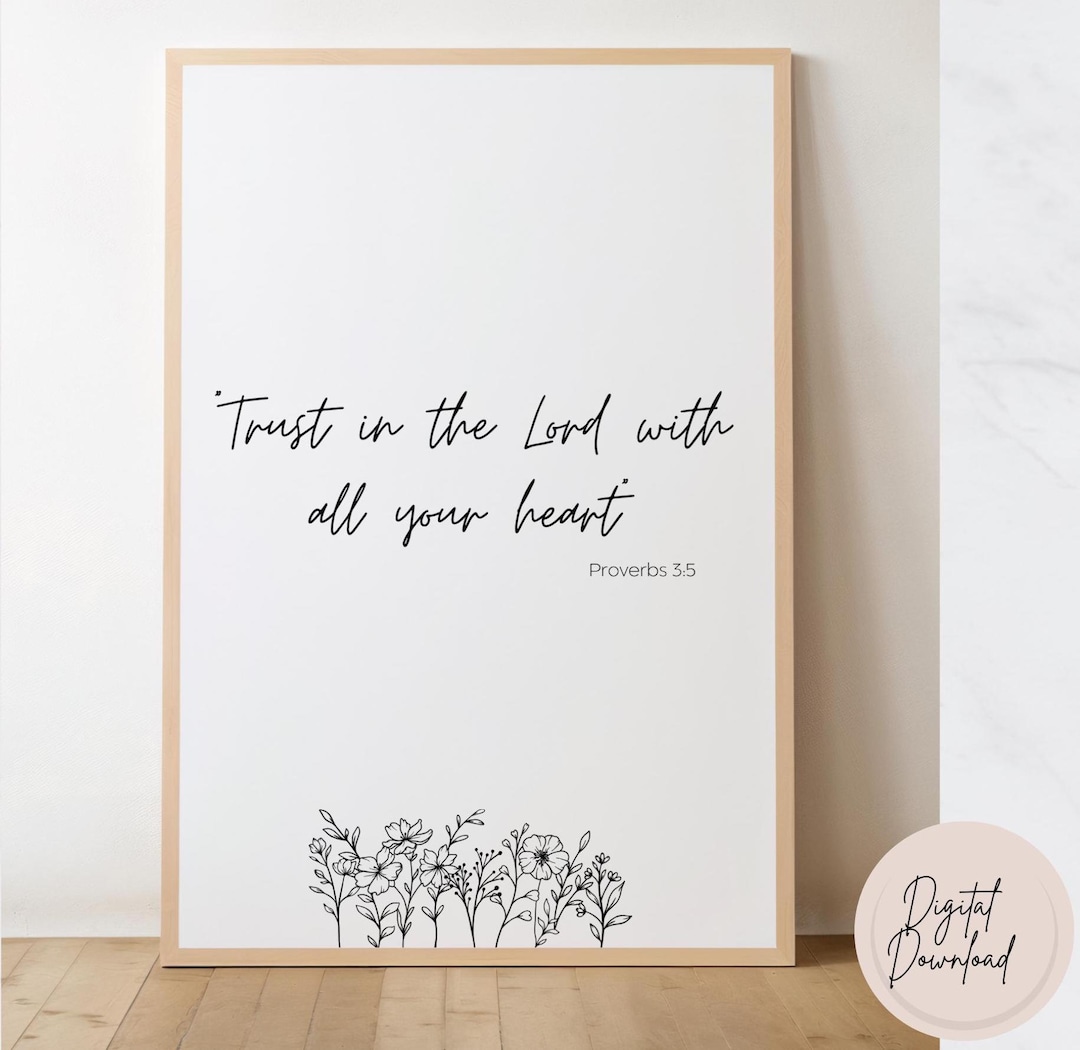 Printable Bible Verse Wall Art, Minimalist Wall Decor - Etsy