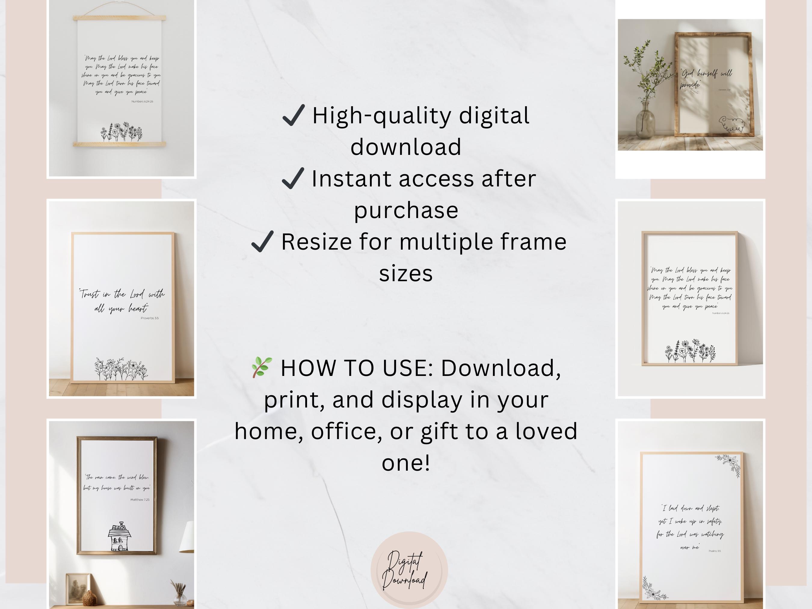 Printable Bible Verse Wall Art, Minimalist Wall Decor - Etsy