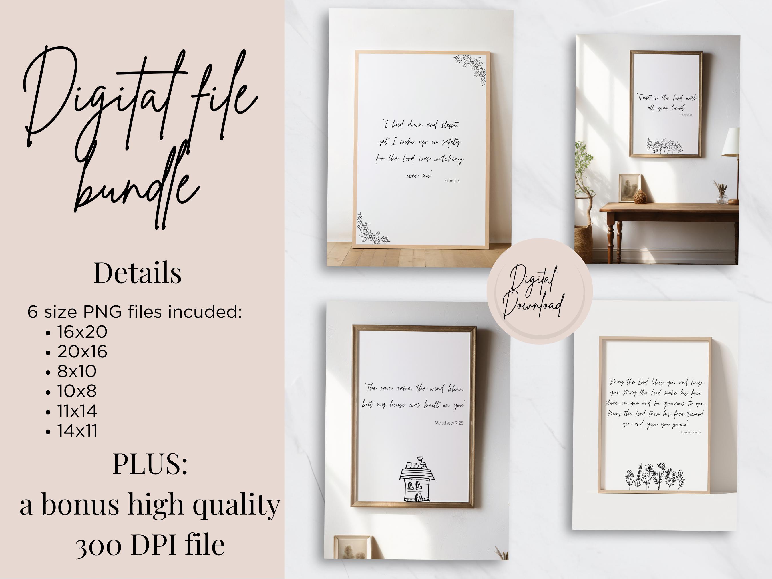Printable Bible Verse Wall Art, Minimalist Wall Decor - Etsy