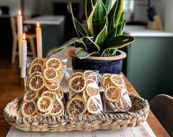 Dehydrated Lemon Slices/food grade/holiday decorations/drink garnish/mix of sizes / All Natural Gifts/DIY Simmer Pot, stovetop potpourri