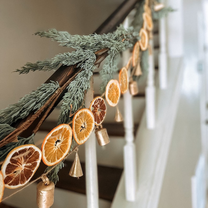 Dried Orange and Lemon Garland w/ Natural Twine Primitive Minimalist Rustic Fireplace Garland/Cottage Core/Holiday/Yule/Hygge/Spring Decor image 7