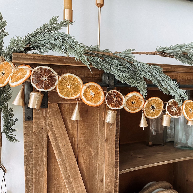Dried Orange and Lemon Garland w/ Natural Twine Primitive Minimalist Rustic Fireplace Garland/Cottage Core/Holiday/Yule/Hygge/Spring Decor image 3