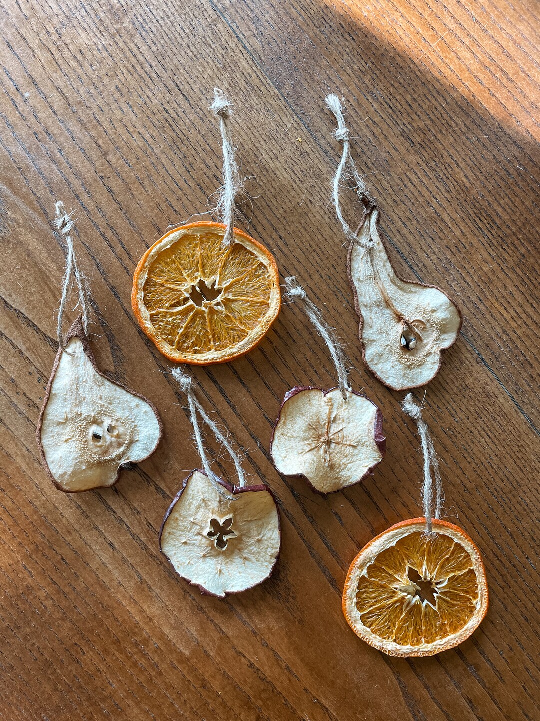 Ornament Pack of 6 Dried Orange, Apple, and Pear Slices Christmas