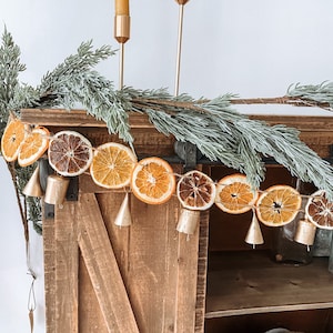 Dried Orange and Lemon Garland w/ Natural Twine Primitive Minimalist Rustic Fireplace Garland/Cottage Core/Holiday/Yule/Hygge/Spring Decor image 1