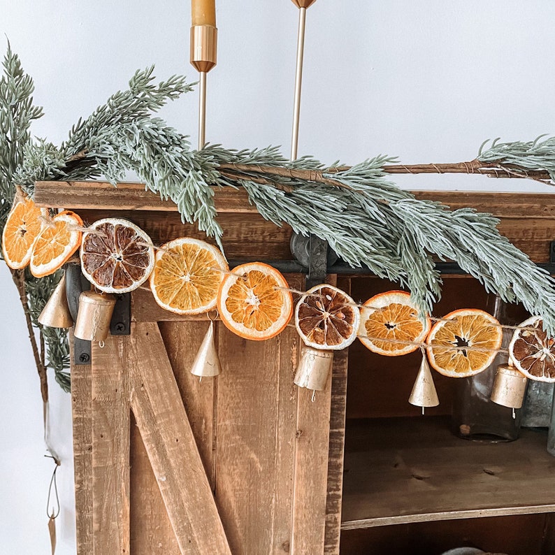 Dried Orange and Lemon Garland w/ Natural Twine Primitive Minimalist Rustic Fireplace Garland/Cottage Core/Holiday/Yule/Hygge/Spring Decor image 1
