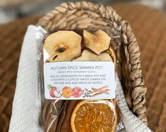 Autumn Spice Stove Top Potpourri, Dried Orange, Apple, Clove & Cinnamon