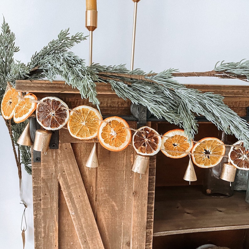 Dried Orange and Lemon Garland w/ Natural Twine Primitive Minimalist Rustic Fireplace Garland/Cottage Core/Holiday/Yule/Hygge/Spring Decor image 2