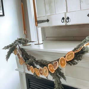 Dried Orange and Lemon Garland w/ Natural Twine Primitive Minimalist Rustic Fireplace Garland/Cottage Core/Holiday/Yule/Hygge/Spring Decor image 6