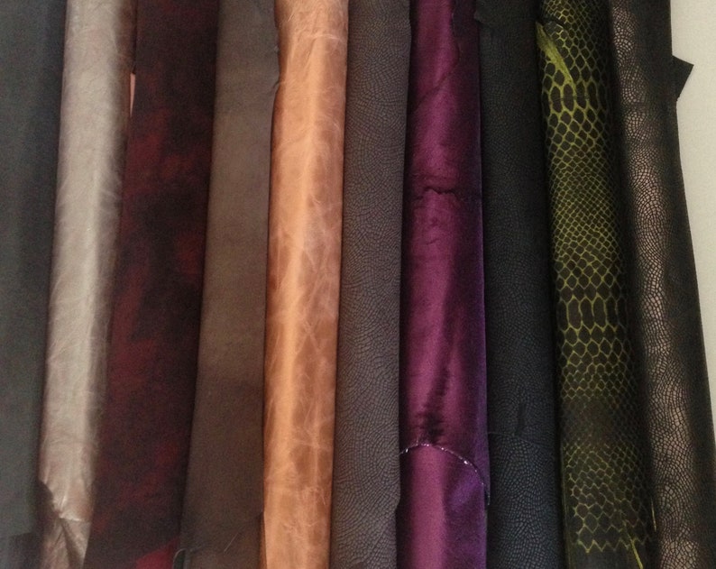 1 mm Italian leather Leather Genuine goat leather hide Leather material for sewing