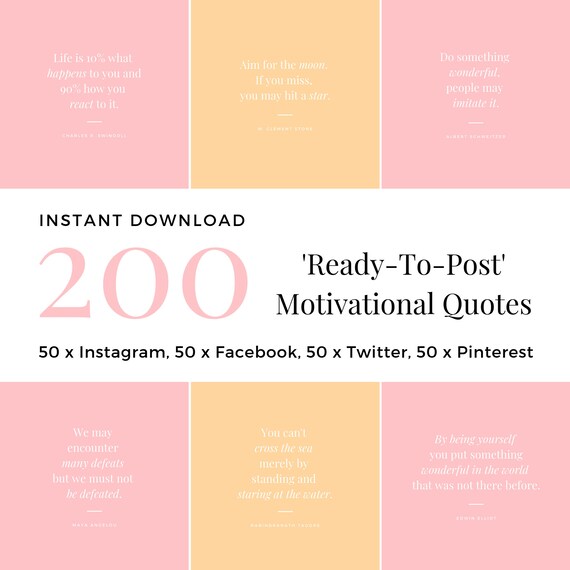 200 Social Media Quotes Motivational Quotes Inspirational Etsy