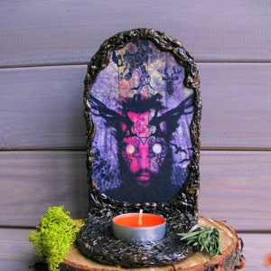 Cernunnos Celtic God of Forest and Fertility/Witchy altar/Cernunnos altar candles holder/Horned God/Altar candlestick/Wiccan decor