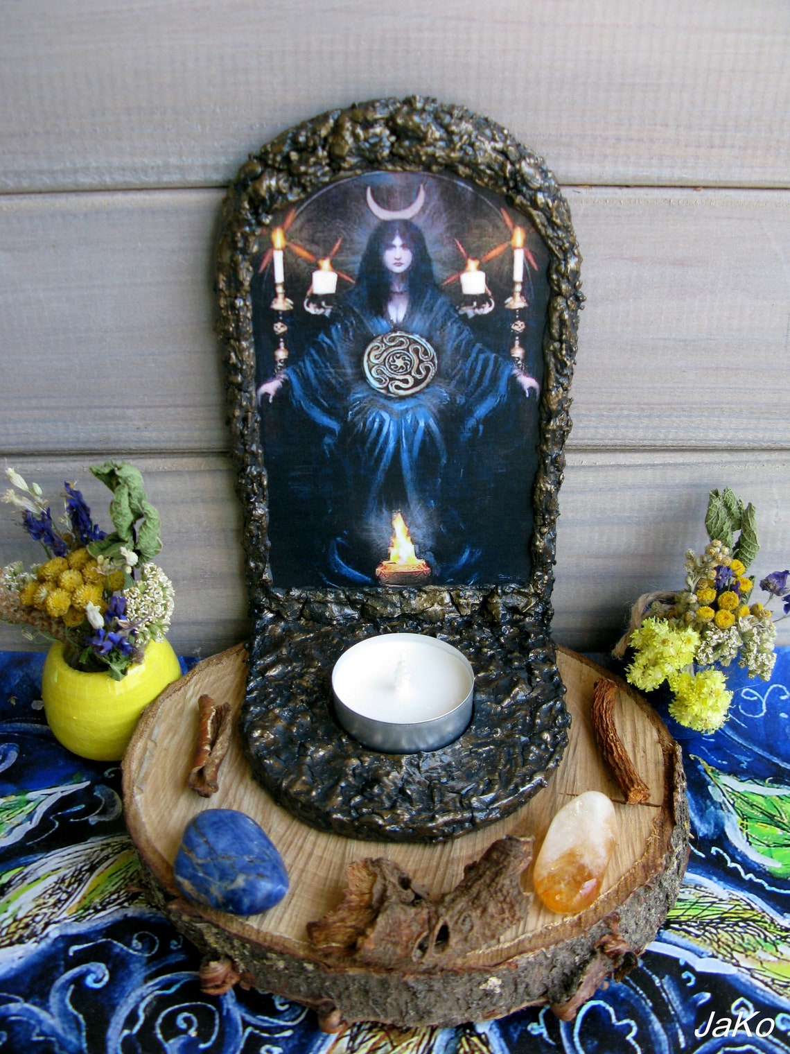 Hecate Altar Candles Holder/goddess of Witchcraft Magic and Etsy
