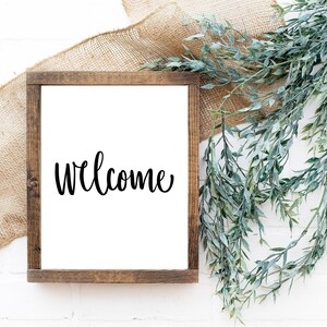 Welcome Sign | Welcome Print | Welcome Printable Wall Art  | Hand Lettered Print | Housewarming Gift | Welcome  Print |  Welcome Decor